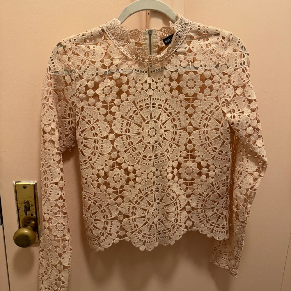 Miss Chievous Lace Top -Light Pink